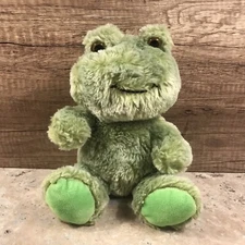 ANIMAL ADVENTURE GREEN SMILING FROG STUFFED ANIMAL PLUSH CIRCA 2015