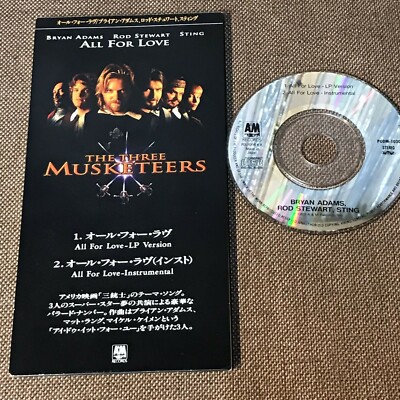 BRYAN ADAMS, ROD STEWART, STING All For Love JAPAN 3'' CD SINGLE PODM-1030 FreeSH