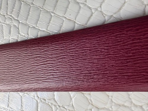 Lauren Ralph Lauren Belt Womens Small Burgundy Faux Leather Brass Logo Medallion - Picture 9 of 16