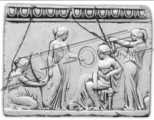 Relief Damen Antike Kunst  Wandrelief Wand Bild Bilder Stein Platte 44x33cm  Neu - Bild 1 von 1