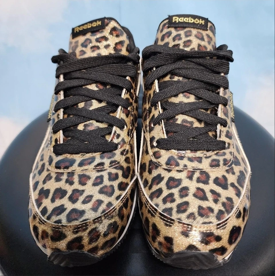 Reebok Classics - Charol estampado animal leopardo - Mujer EE. UU. Talla 8 Foto 2 de 4
