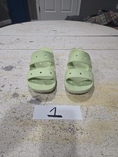 Crocs Classic Slide sandals in a lime green colorway Men's Size 11