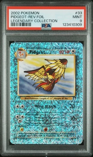 2002 POKEMON LEGENDARY COLLECTION #33 PIDGEOT-REVERSE FOIL PSA 9