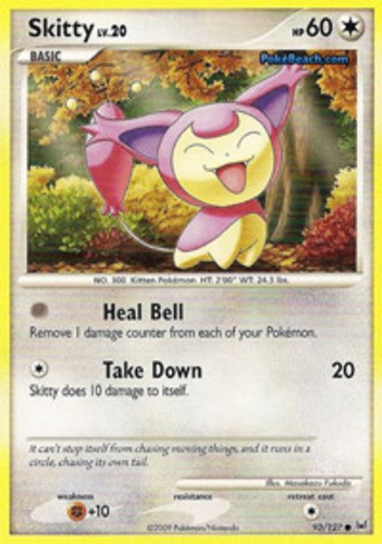 Skitty - 93/127 - Common NM, English Pokemon Platinum