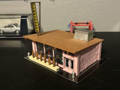 1/64 Hamburger Shop Building Model Diorama