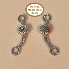 HORSING AROUND Traditional 1:9 WESTERN LONG SHANK FLOWER JEWEL BIT (Aquamarine)