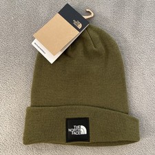 NEW The North Face Beanie Hat Olive Green Adult One Size Knit Unisex Winter Cap