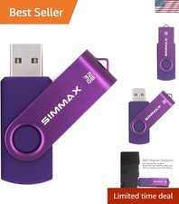Vibrant 32GB Swivel USB 2.0 Flash Drive - Reliable Thumb Drive for Photos & More