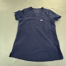 Figs Catarina Scrub Top Women  s Size XS Navy Blue One-Pocket