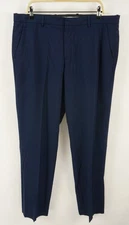 New Perry Ellis Portfolio Performance Slim Dress Pants 32 x 30 Dark Blue Stretch