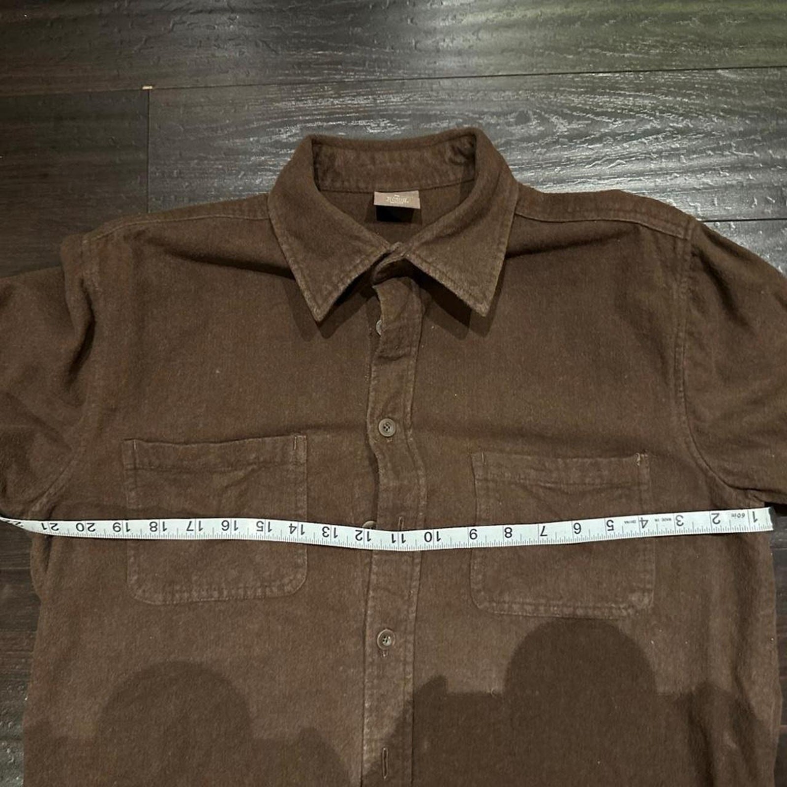 Medium western brown chamois button - image 3