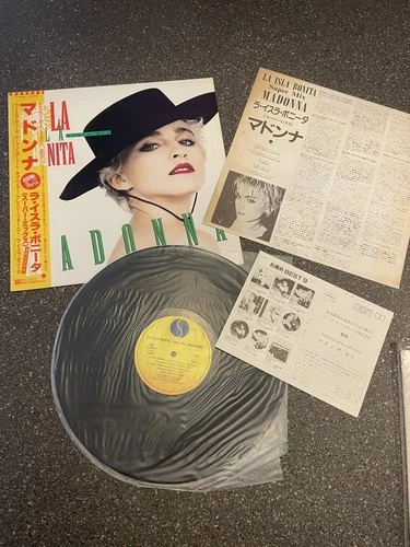 MADONNA LA ISLA BONITA 12” MIX VINYL P-6260 Japanese 1ST PRESS OBI INSERT LP