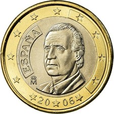 1 Euro Coin Spain Juan Carlos 2006