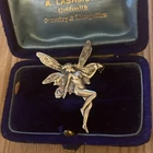 Vintage Sterling Silver Naked Fairy Brooch 925 SALE