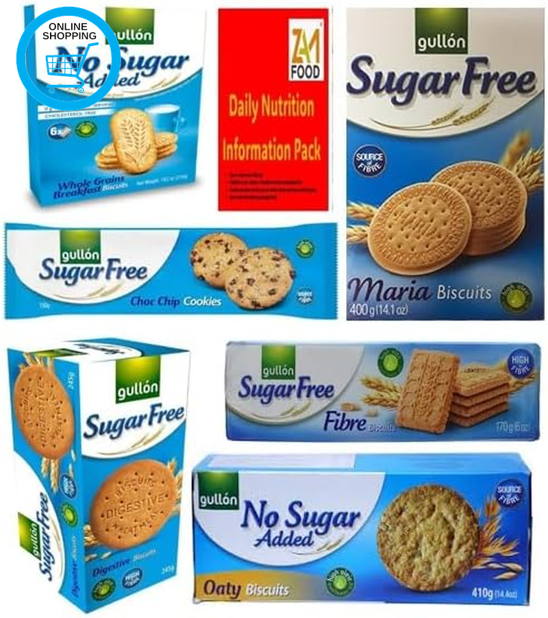 Gullon Sugar Free & No Added Sugar Diabetic Luxury Mixed Selection Biscuits Asso