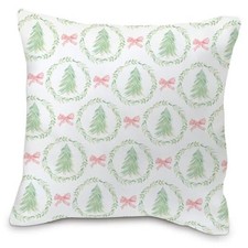Coquette Christmas Pillow Covers - Pink Christmas Tree Pillow Covers Green