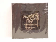 NEW GRAPHIC 45 BLACK 5 x 5 x2” MIXED MEDIA BOX MAGNETIC CLOSURE #4500983