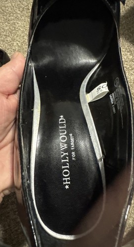 Hollywould Lauren Black F10991 Women 10 Heels Pumps Vintage Y2K Cute Goth New - Picture 4 of 8