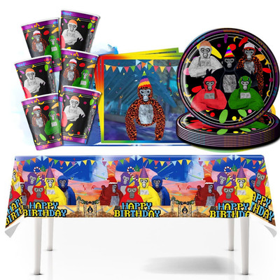 Gorilla tag Party Supplies happy birthday centerpiece decoration gift BANNER