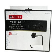 Delta Lyndall Matte Black Towel Ring Bathroom Hardware Accessory