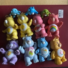 11 Vtg 1980s Kenner Care Bears:8 Mixed 3.5  ,1 Small 2.3  ,2 Mini Bears In Bubbles