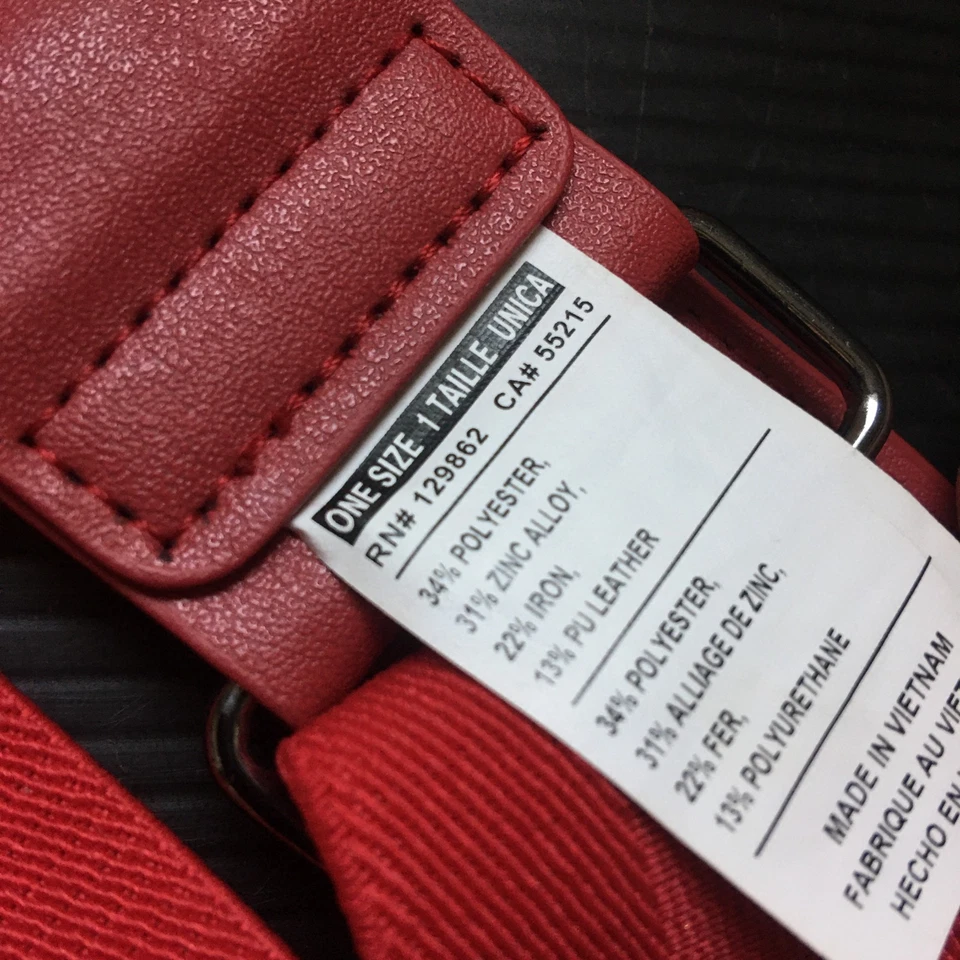 Nike Elegante Cinturón Elástico Rojo Cuero PU y Poliéster Combo Diseño Talla Única Foto 4 de 4