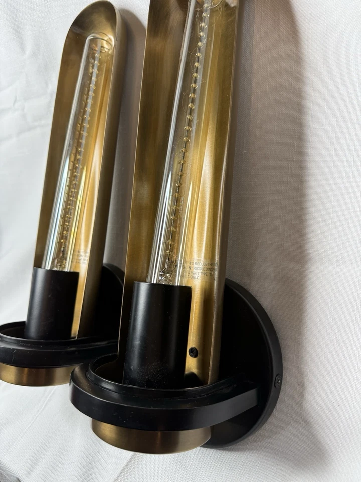 Troy Lighting~SET Of 2 Troy Sconces Modern Farm~Moody Craftsman~Vintage Bronze - Image 4 of 4