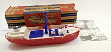 Vintage Plastic 1958 ELDON BIG POLY TOYS Cargo Ship 906 Cargo, Boom, Docs, Box