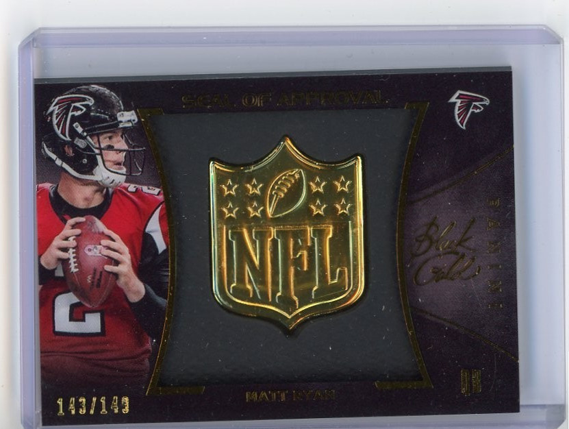 2014 Black Gold Matt Ryan Seal of Approval /149 - Atlanta Falcons T1