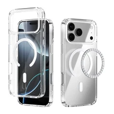 For iPhone 17 Pro Max Air 16 15 14 Mag Safe Case Shockproof Crystal Clear Cover