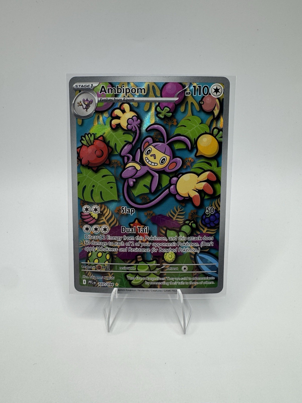 Pokemon TCG Phantasmal Flames Ambipom 107/094 Illustration Rare - NM/M