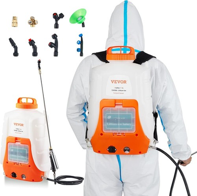 #ad Battery Powered Backpack Sprayer 4 Gal Tank 0 90 PSI Adjustable Pressure VEVOR $70.99