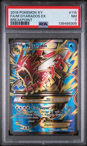 2016 Pokemon Xy Breakpoint M Gyarados EX Foil Holo Full Art Fa PSA 7 #115