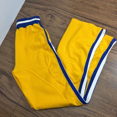 Vtg BASKETBALL WARMUP Pants 80s NCAA Russell Athletic Men s 30 Gold Blue 25x31 