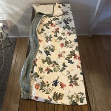 VTG Waverly Orchard Trail Scalloped Valance Dark Green Gingham Country Core 74”