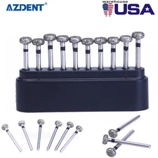 10 pcs Dental High Speed Diamond Burs Circular wheel Super Coarse Diamond Drills