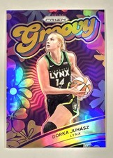 2024 Panini Prizm WNBA - Groovy Dorka Juhasz #4 GOLD Prizm #10/10 Bookend