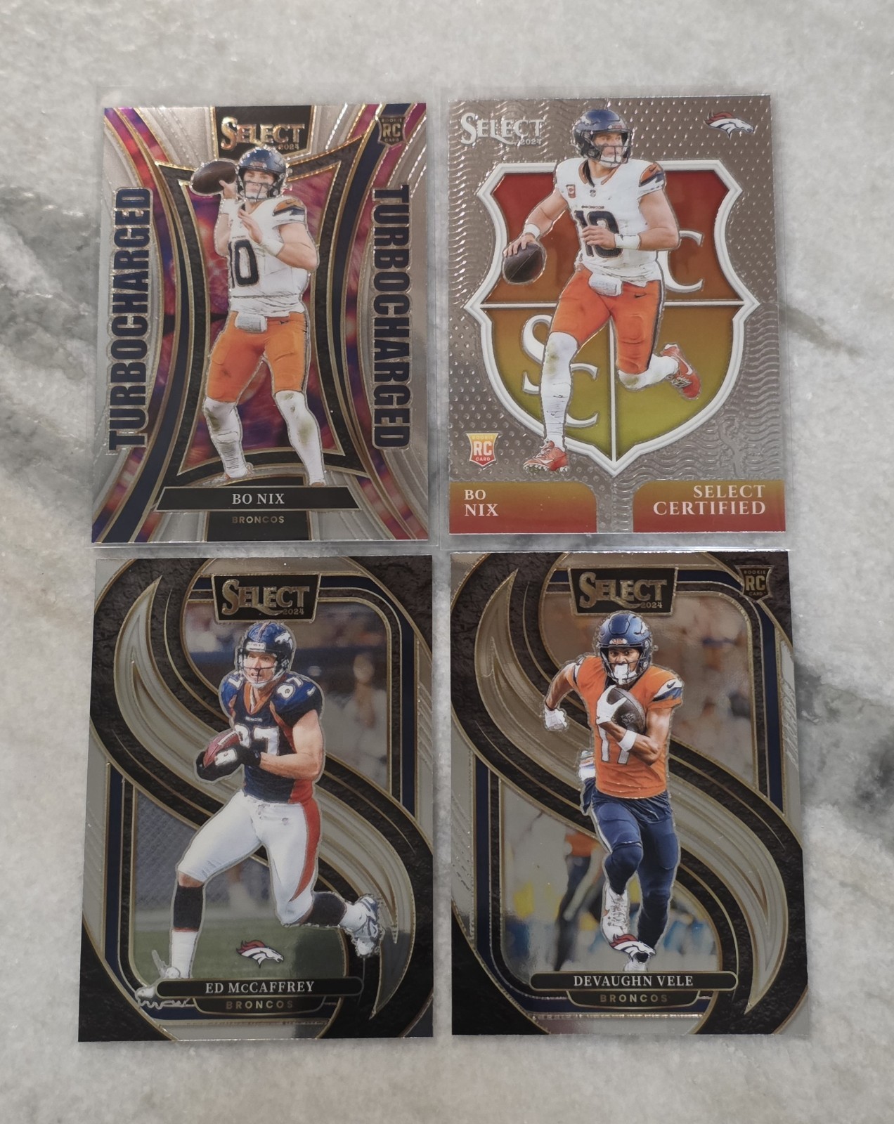 2024 Panini Select Bo Nix Rookie Card  |  Field Vision /349 Denver Broncos SP