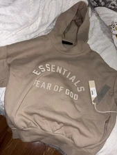 Essentials Hoodie Light Oatmeal Size XS