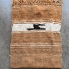 Vintage Antique Native American Handwoven Brown Wool Striped Llama Rug 65 x 19 — photo 2