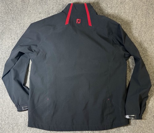 DryJoys by FootJoy Tour XP Quarter Zip Golf Jacket-Black Red-Waterproof Rain-2XL - Picture 6 of 10