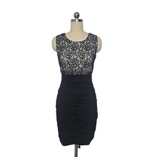 Express Black and White, Lace Cocktail Dress, Sz 8, PTP: 17in, L: 33in
