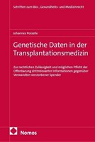 Johannes Porzelle / Genetische Daten In Der Transplantationsme ...9783756021482
