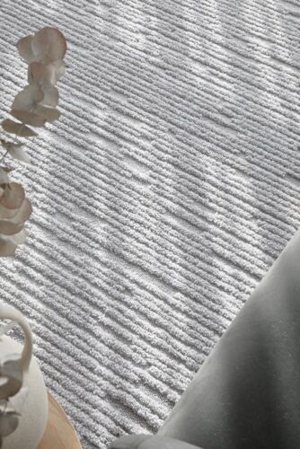 Silver Lounge Room Rug Extra Large Floor Rug Modern Carpet Power Loomed - Picture 2 of 24