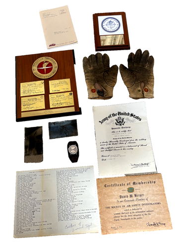 Rare WW2 MILOS Chronograph Military Pilot aviation watch gloves airplane photo