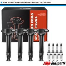 4x Ignition Coils & 4x Spark Plugs for Jeep Compass MK49 Chrysler JS Dodge Fiat