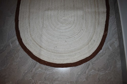 Jute Rug Modern Handmade Area Rug Rectangle Rugs for Living Room Hallway - Picture 5 of 6
