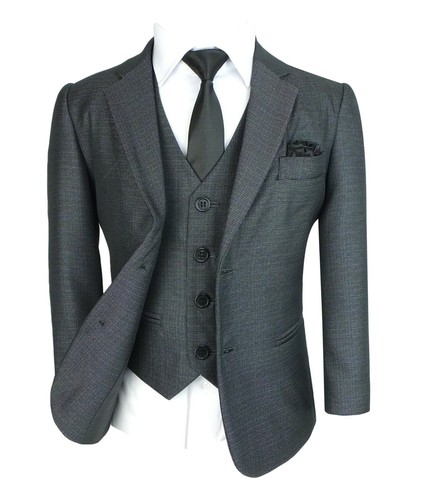 Kinder Jungen Anzug Tailored Fit für Hochzeit Kommunion Prom Jungenanzüge - Picture 10 of 49