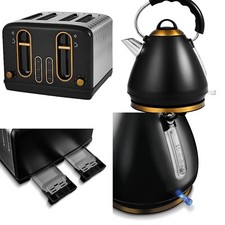 Black And Ross Gold Kettle And 4 Slice Toaster