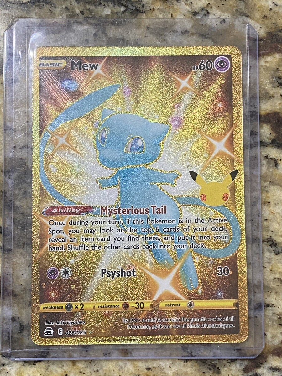 Pokémon TCG Mew (Secret) Celebrations 025/025 Holo Gold Secret